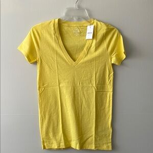 Yellow V-Neck Women's Top
